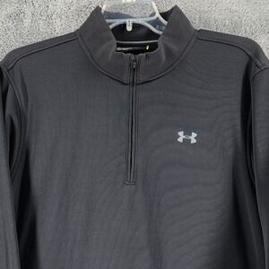 Under Armour Sweatshirt Mens 2XL Gray Storm Golf Pullover Mock Neck 1/4 Zip